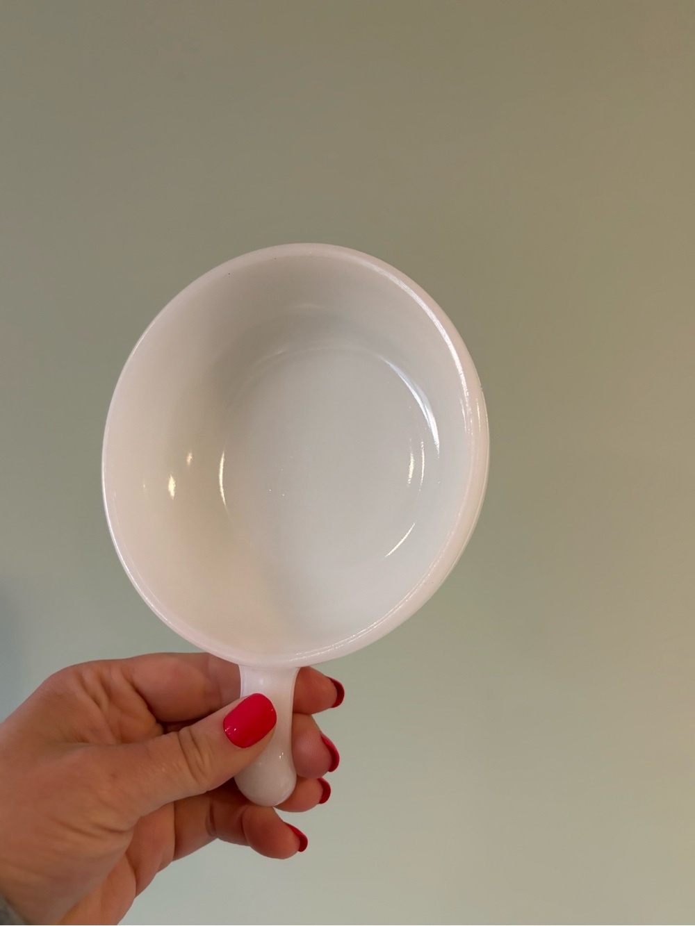 Glasbake Vintage White Milk Glass Soup Bowl